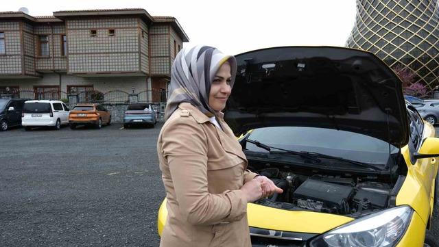 Rize&rsquo;nin kadın taksi şof&ouml;r&uuml; takdir g&ouml;r&uuml;yor 2