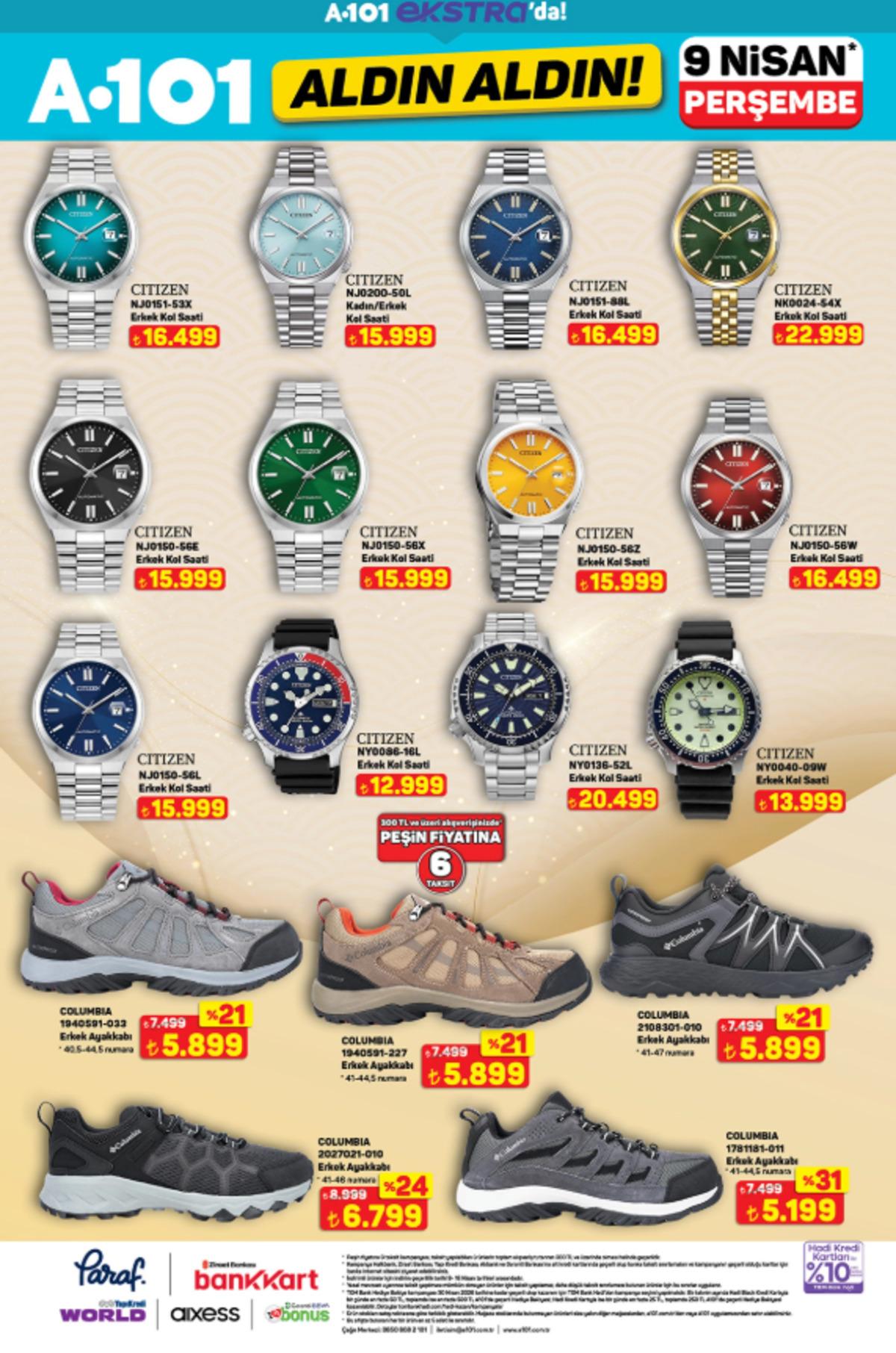 A101 e Columbia ayakkabı geliyor! 9 Nisan 2026 A101 katalog yayınlandı 19