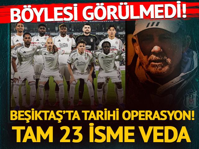 Beşiktaş'ta tarihi operasyon! Tam 23 isim g&ouml;nderiliyor