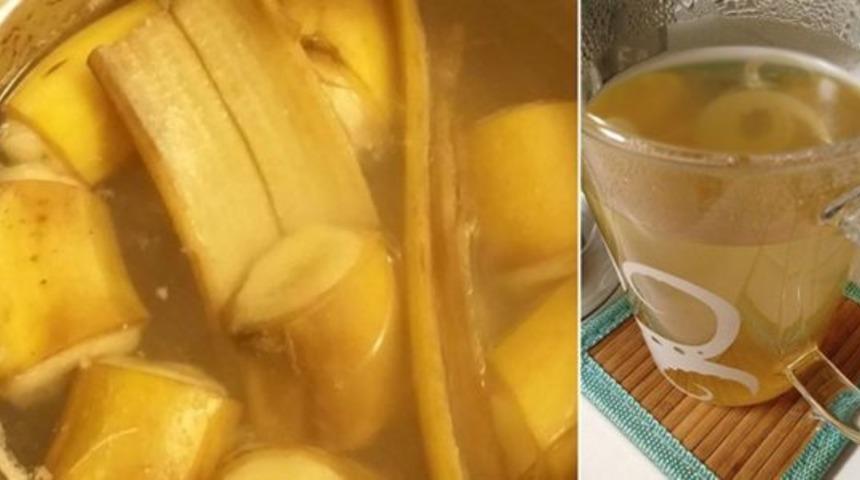 Haşlanmış muz suyu i&ccedil;in mışıl mışıl uyuyun