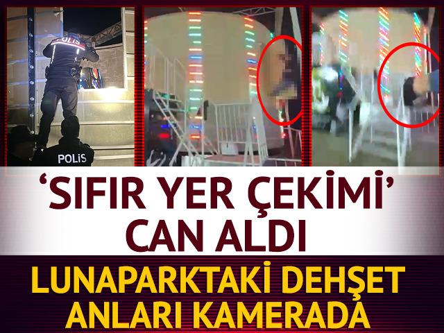 Lunaparktaki dehşet anları kamerada!