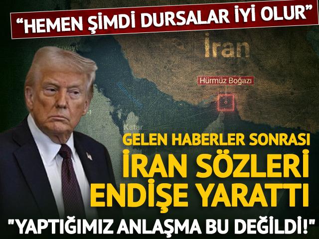ABD Başkanı Trump'tan İran'a: "Hemen durdurun!"