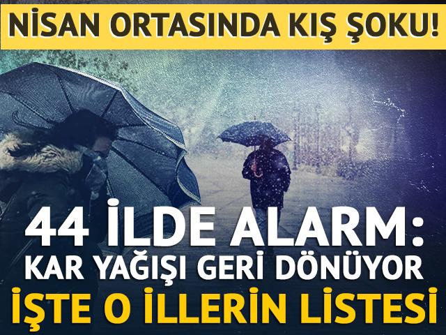 Meteoroloji&rsquo;den 44 il i&ccedil;in sarı kodlu uyarı! 20 şehirde kar yağışı s&uuml;rprizi