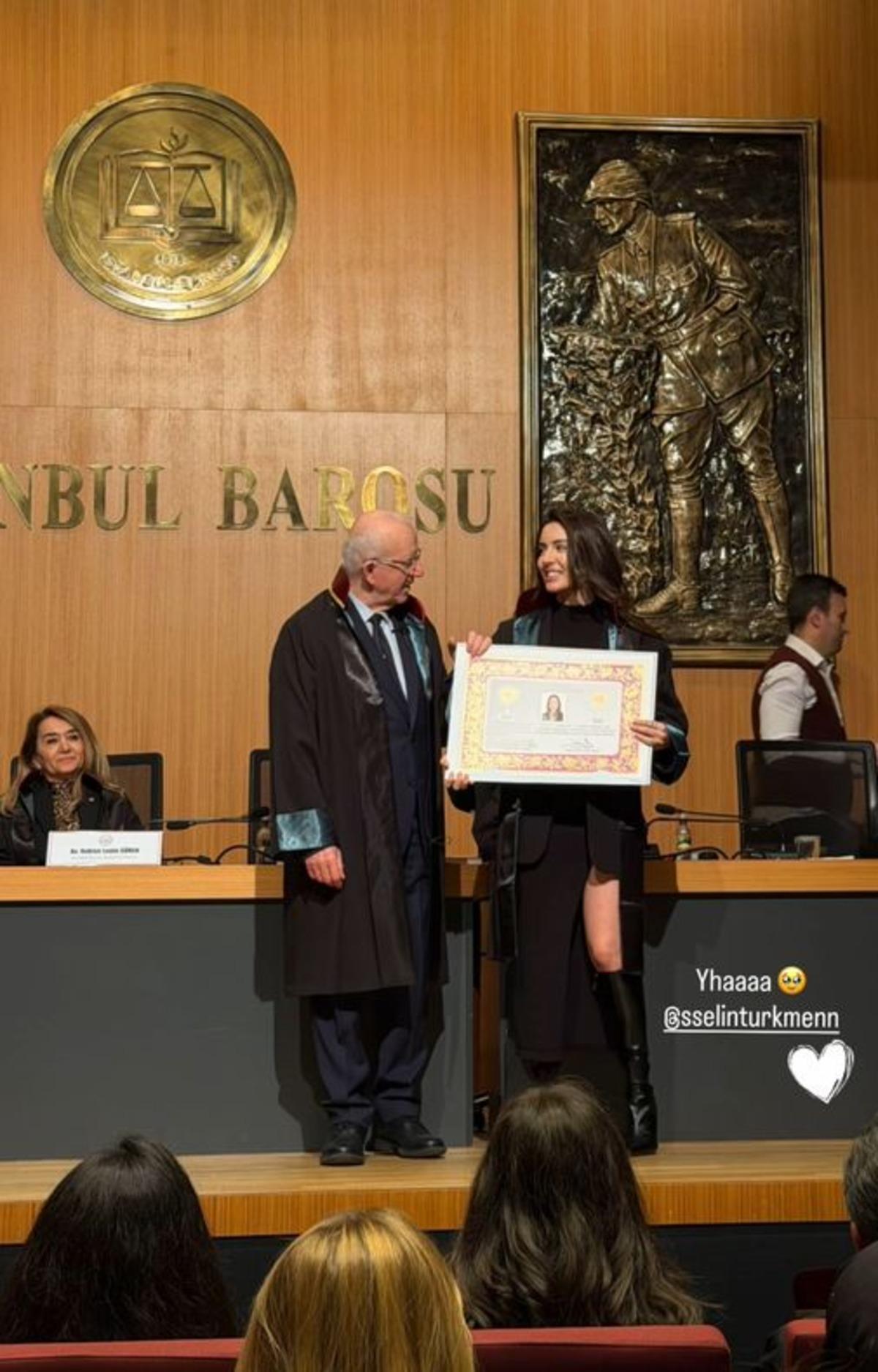 Kızılcık Şerbeti nin &Ccedil;imen i Selin T&uuml;rkmen resmen avukat oldu! Ruhsatını aldı 2