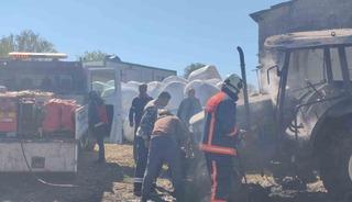 Keşan&rsquo;da trakt&ouml;rde yangın