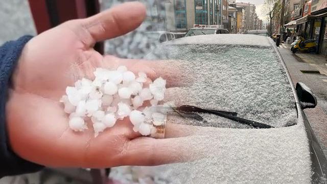 İstanbul'da dolu sürprizi! Ortalık beyaza büründü