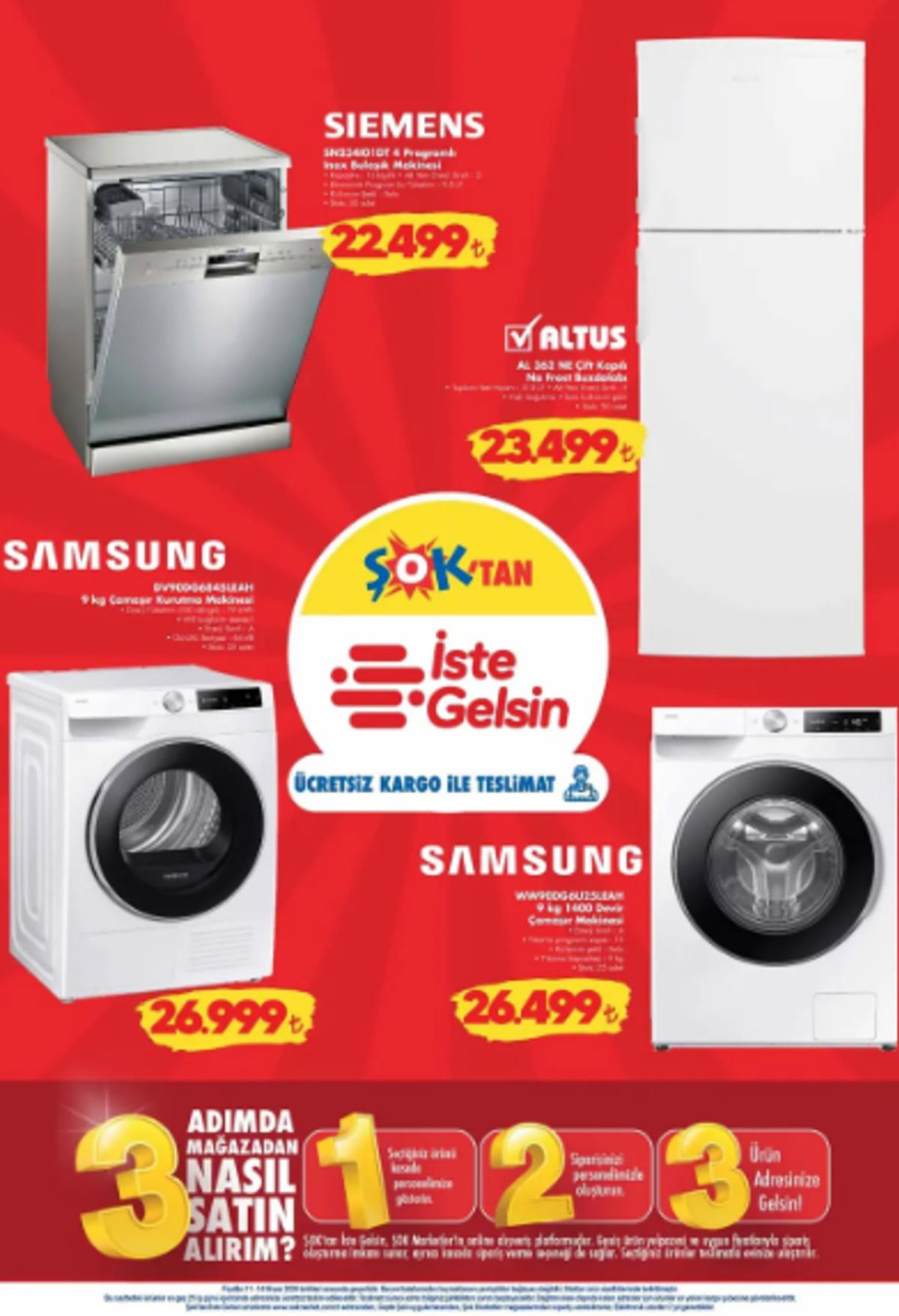 ŞOK a Samsung çamaşır kurutma makinesi geliyor! 11 Nisan 2026 ŞOK aktüel katalog yayınlandı! 3