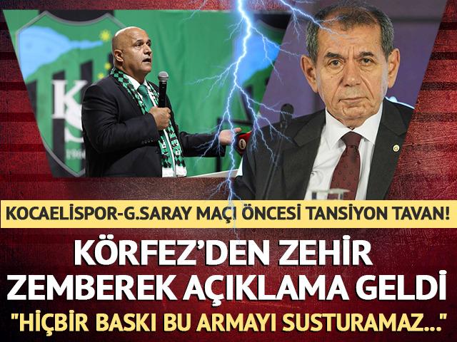 K&ouml;rfez&rsquo;den Galatasaray'a sert &ccedil;ıkış: "Kimseden Korkumuz Yok!"