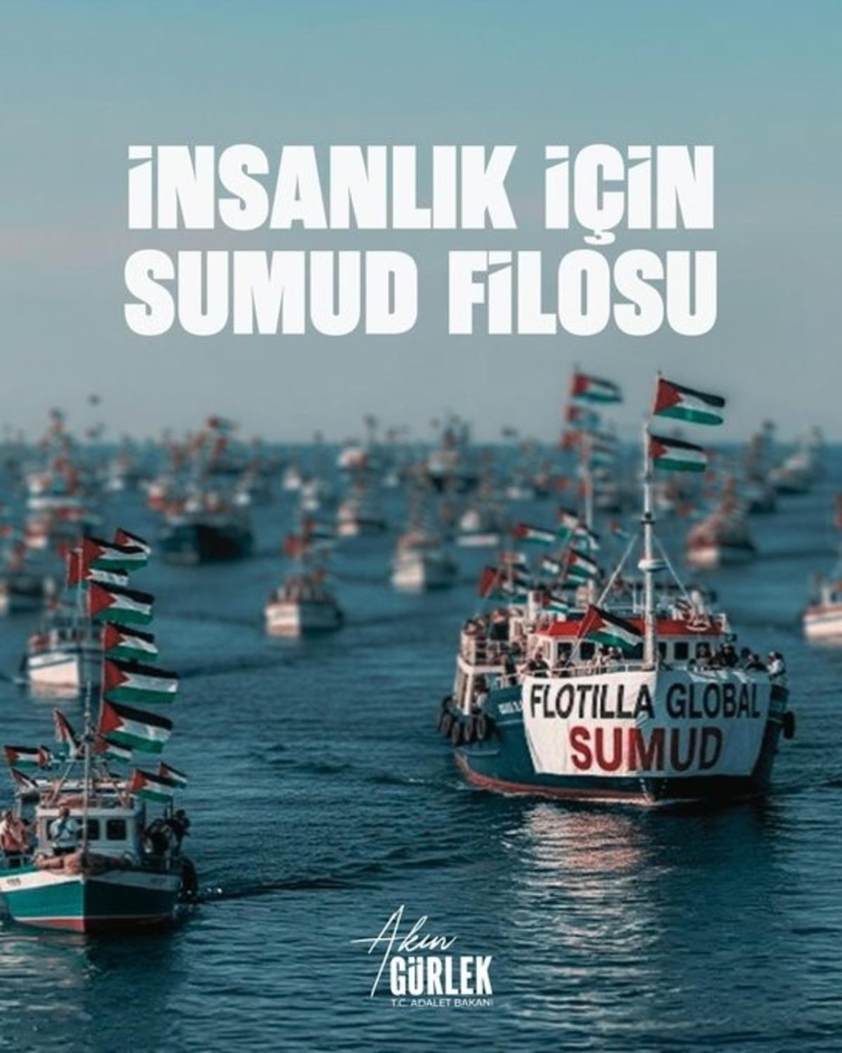 Bakan Gürlek Sumud Filosu iddianamesinin kabul edildiğini duyurdu: "Katliam şebekesinin fiilleri karşılık bulacak" 2