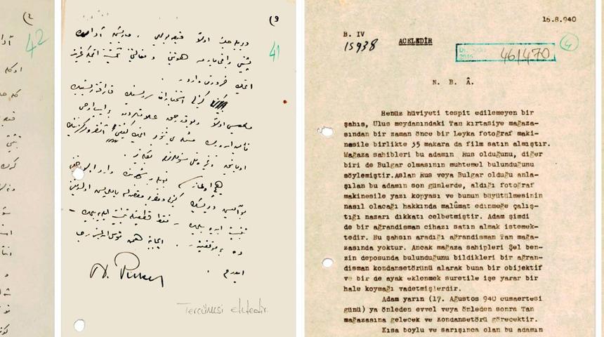 MİT'ten 1940 tarihli belge: 'Acele' yazılı ş&uuml;pheli takibi paylaştı