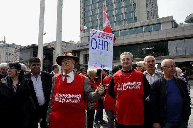 CHP'den İstiklal Caddesi'nde 'ohal' eylemi 