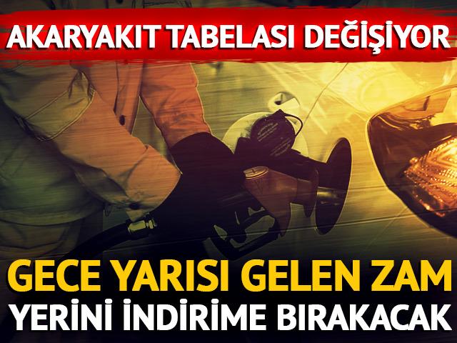 Akaryakıt zammı yerini indirime bıraktı!