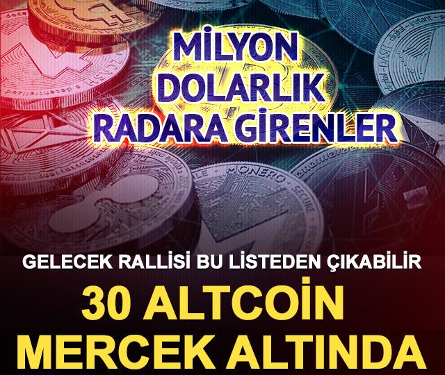 Gelecek rallisi bu listeden çıkabilir: 30 altcoin mercek altında!