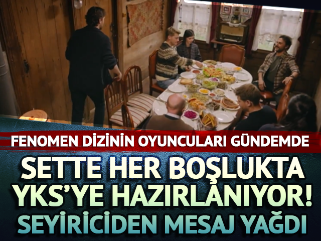 Taşacak Bu Deniz'in Ak&ccedil;a'sı Naz G&uuml;nay, sette YKS'ye hazırlanıyor