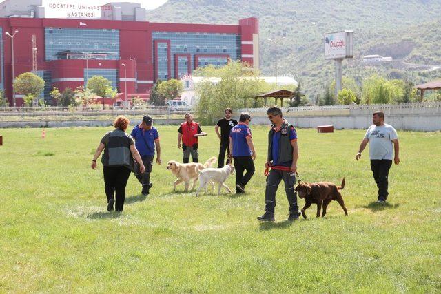 Köpekli arama timleri Afyonkarahisar’da yarıştı