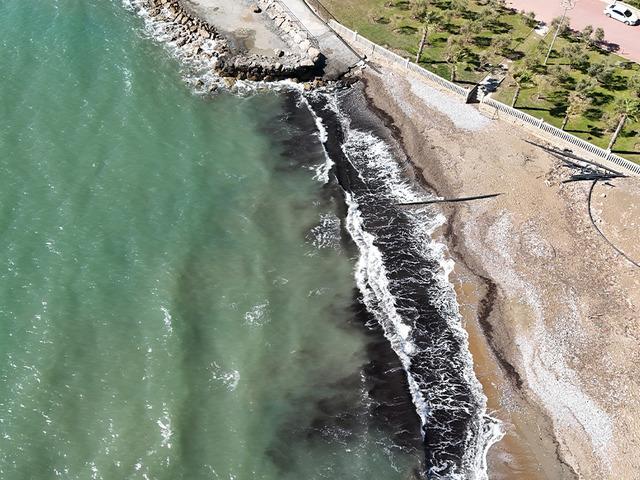 Alanya sahilde siyah tabaka oluştu! Nedeni sonradan ortaya &ccedil;ıktı