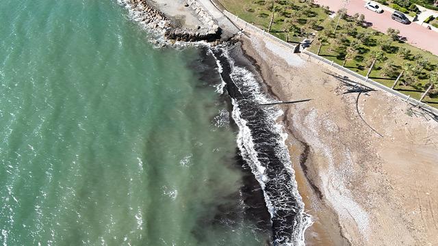 Alanya sahilde siyah tabaka oluştu! Nedeni sonradan ortaya çıktı
