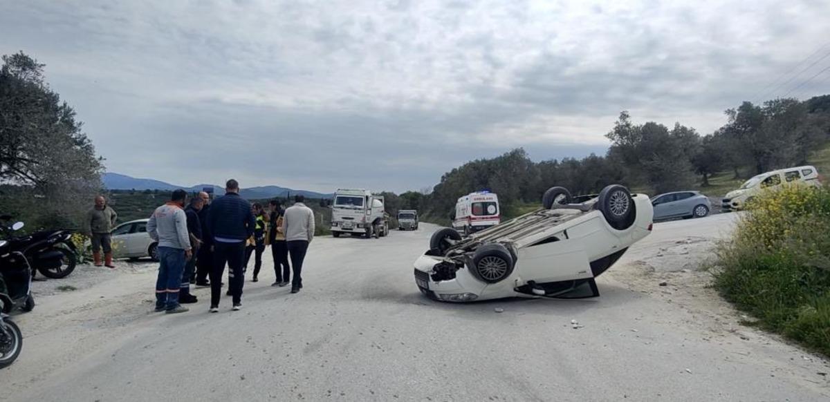 80 yaşındaki s&uuml;r&uuml;c&uuml; takla atan ara&ccedil;tan sağ &ccedil;ıktı 1