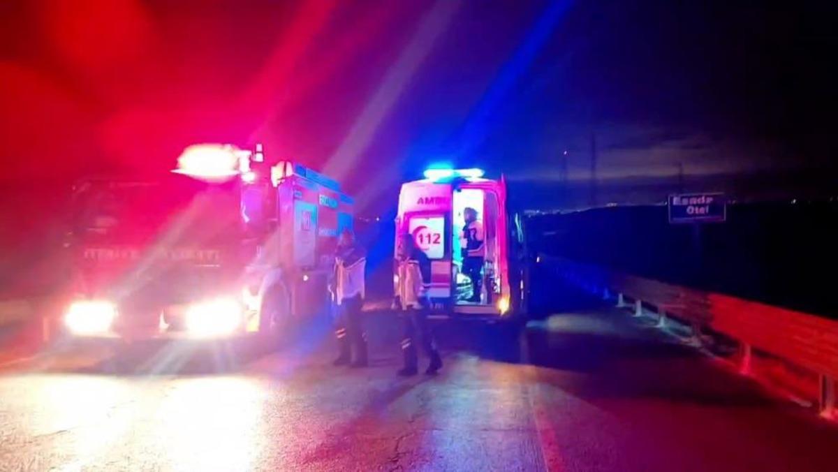 Tır yan yattı, yol trafiğe kapandı: 1 yaralı 2