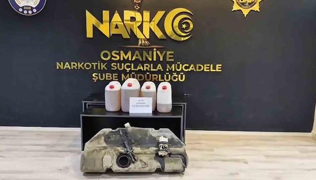 Yakıt deposunda 48 kilo sıvı metamfetamin ele geçirildi 2