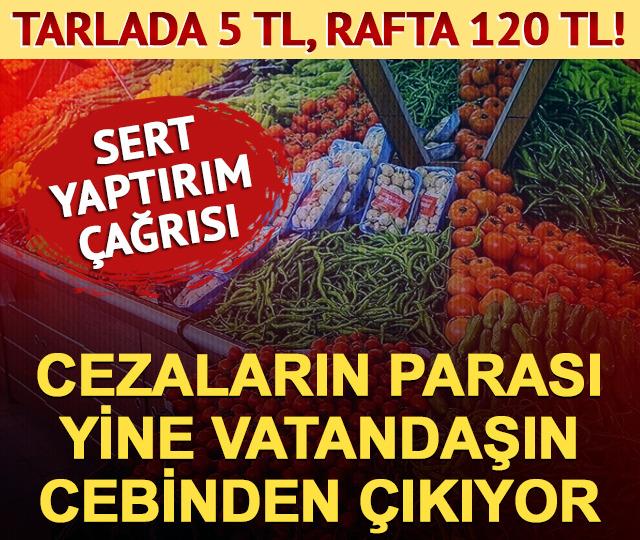 Tarlada 5 TL, rafta 120 TL! Cezaların parası yine vatandaşın cebinden çıkıyor