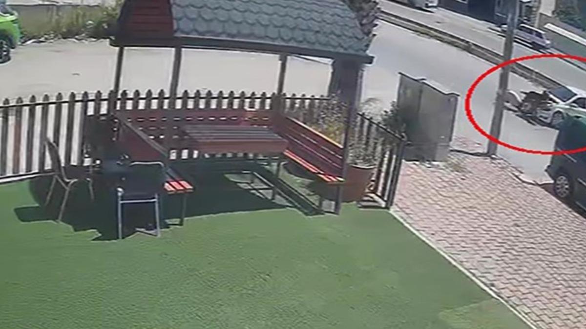 Otomobille motosiklet çarpıştı: 1 yaralı