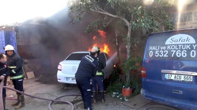 15 gün önce taşıdığı işyeri gözlerinin önünde küle döndü