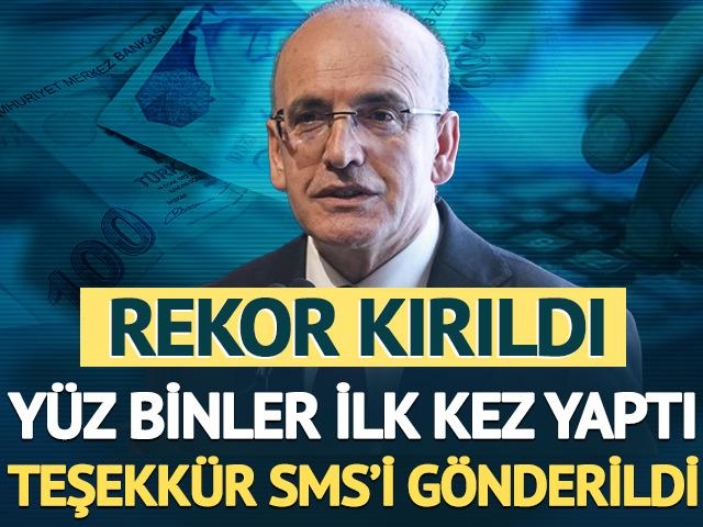 Rekor kırıldı: Y&uuml;z binler ilk kez yaptı, teşekk&uuml;r SMS'i g&ouml;nderildi