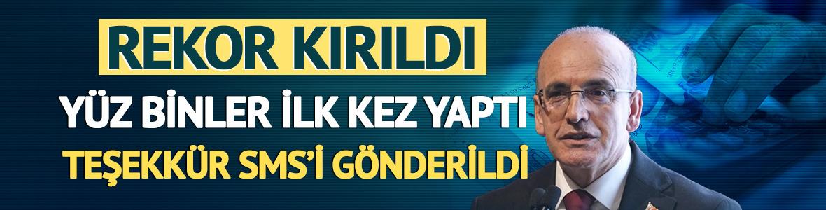 Rekor kırıldı: Y&uuml;z binler ilk kez yaptı, teşekk&uuml;r SMS'i g&ouml;nderildi