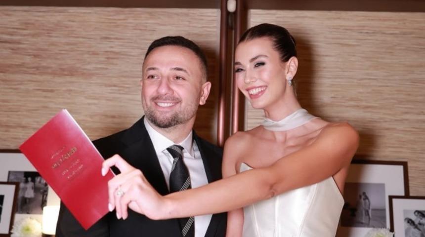 B&uuml;y&uuml;k aşkta mutlu son! Sezgi Sena Akay ve Erdin&ccedil; Acar evlendi