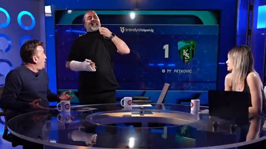 Emre Bol ile Evren Turhan canlı yayında kavga etti! St&uuml;dyoyu terk etti...