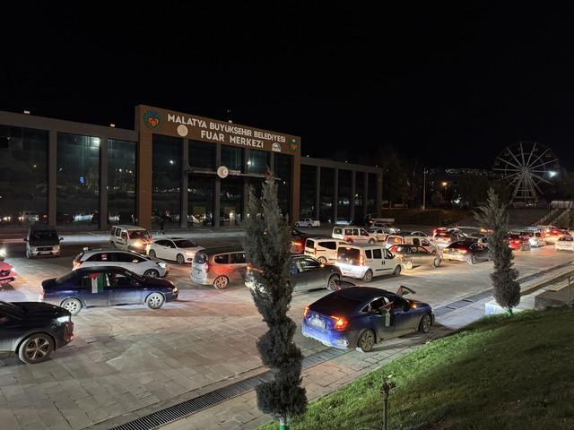 Malatya da, İsrail in Filistinli esirlere y&ouml;nelik "idam yasası" protesto edildi 2