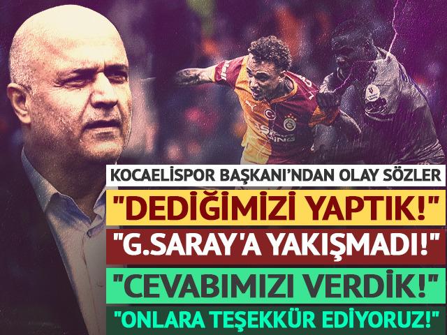Kocaelispor Başkanı'ndan ma&ccedil; sonu olay a&ccedil;ıklamalar! B&uuml;y&uuml;k tepki var