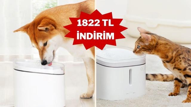 Temizlemesi kolay, kullanımı akıllı: Xiaomi evcil hayvan su çeşmesi indirime girdi