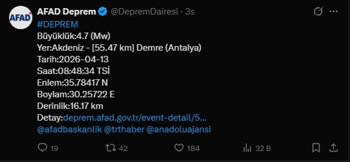 Antalya daki depremler sonrası Naci Görür den korkutan açıklama 1