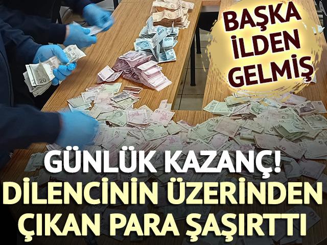 Dilencinin &uuml;zerinden &ccedil;ıkan para şaşırttı: G&uuml;nl&uuml;k kazan&ccedil;