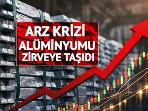 Al&uuml;minyumda artan arz endişesi fiyatları 4 yılın zirvesine taşıdı