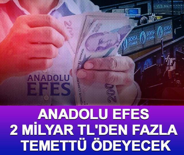 Anadolu Efes 2 milyar TL'den fazla temettü ödeyecek