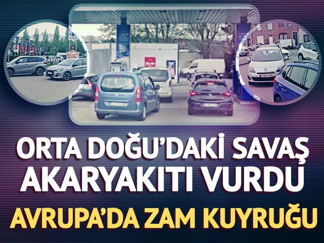 Yer: Bel&ccedil;ika! Akaryakıt istasyonlarında uzun kuyruklar: Zam haberini alan koştu