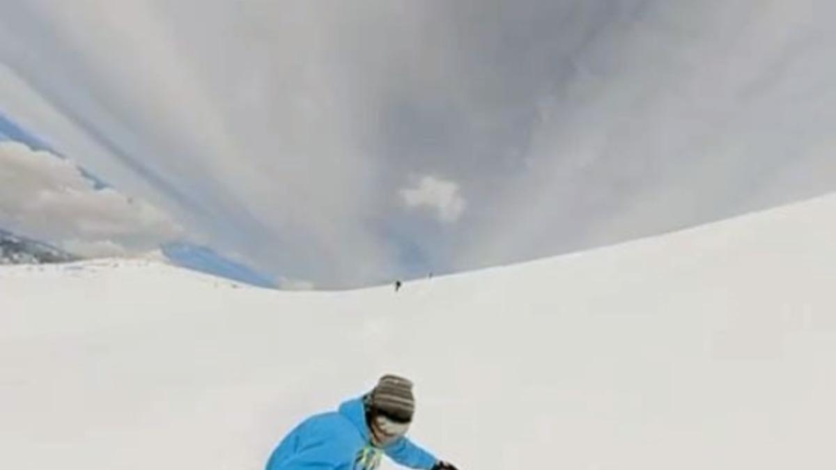 Giresun’da nisan ayında snowboard keyfi