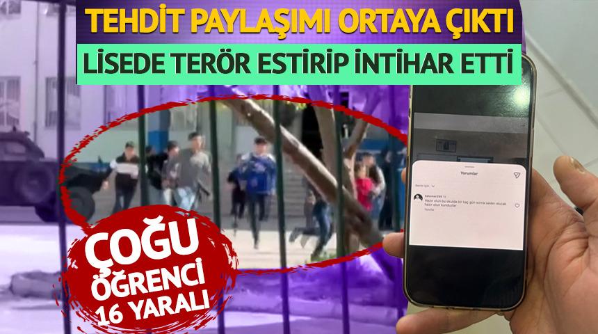 Lisede ter&ouml;r estirip intihar etti