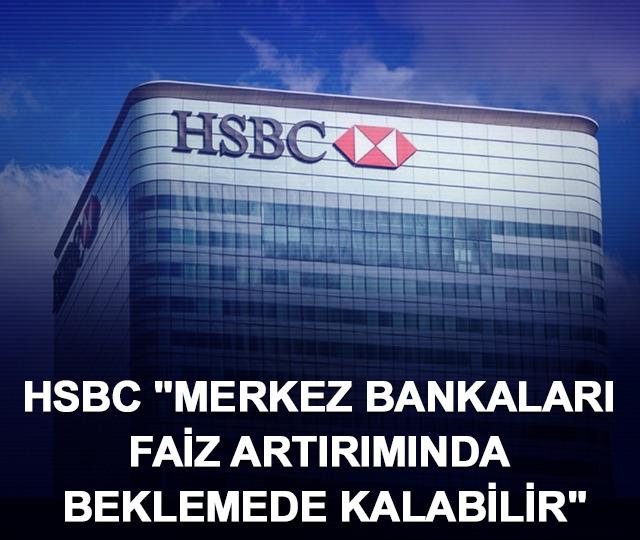 HSBC "Merkez bankaları faiz artırımında beklemede kalabilir"
