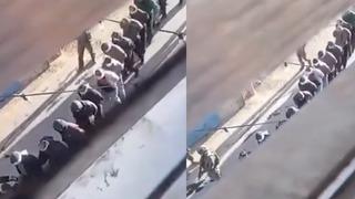 Son dakika: Yine İsrail yine skandal... Hem g&ouml;zlerini hem ellerini bağladılar