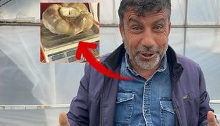 Pazar tezgahında g&ouml;ren inanamadı! Tam 4 kilo