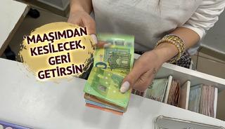 400 Euro bozdurmak isteyen m&uuml;şteriye fazla para verdi