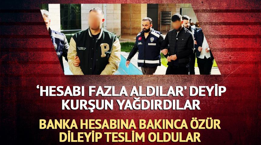 Hesabı fazla aldıklarını iddia edip kurşun yağdırdılar, ger&ccedil;eği g&ouml;r&uuml;nce d&ouml;n&uuml;p &ouml;z&uuml;r dilediler