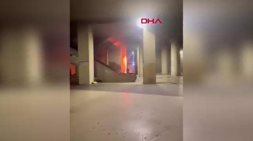 Taksim Metro İstasyonu'nda asans&ouml;rde yangın! Ekipler sevk edildi