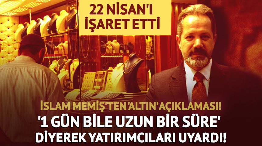 İslam Memiş'ten 'altın' a&ccedil;ıklaması! "Yıl sonuna kadar..."