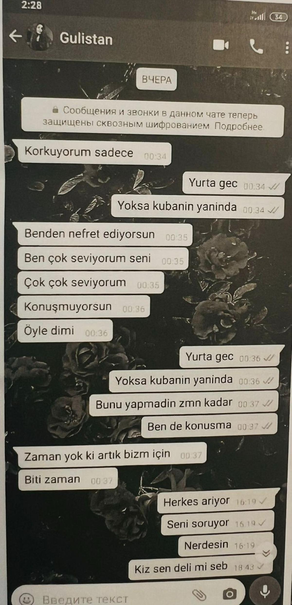 G&uuml;listan Doku nun son yazışmaları ortaya &ccedil;ıktı: "Korkuyorum sadece" 2