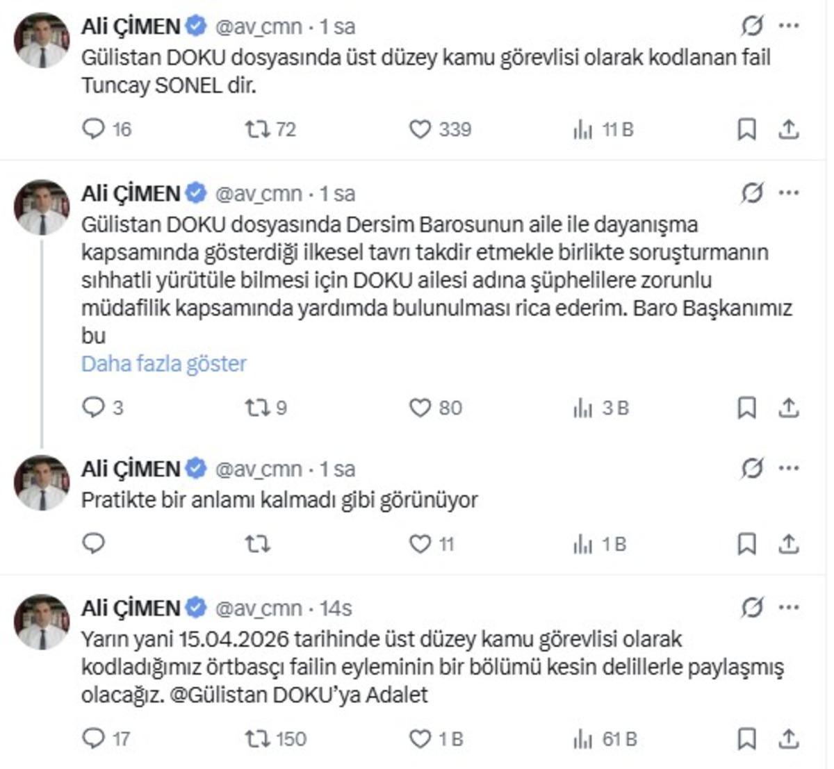 Gülistan Doku soruşturmasının avukatı olayın faili diyerek isim verdi 2
